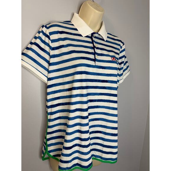 Polo Ralph Lauren Striped Performance Golf Jersey Polo Shirt Sz L - Picture 6 of 11